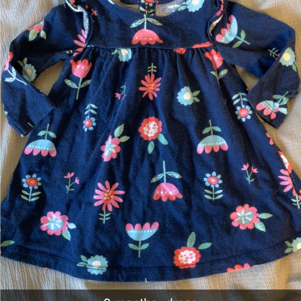 Carter's Navy Floral Kids Dress